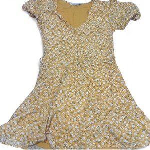 Abercrombie & Fitch Mustard Floral Dress
